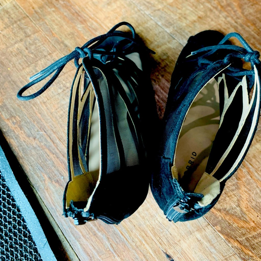 Torrid mash back zipper shoes.